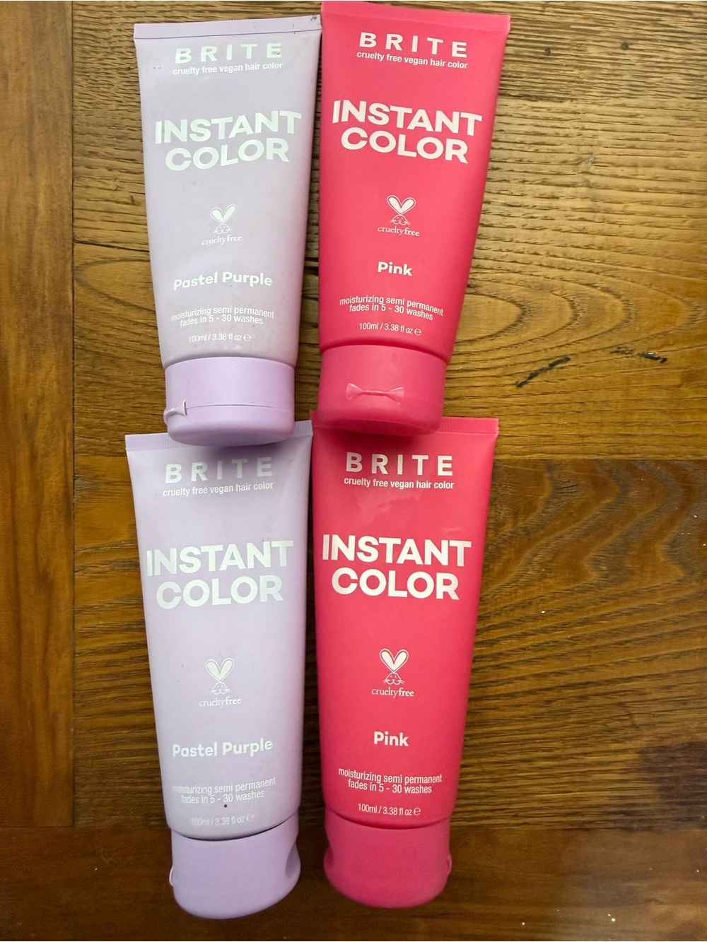 Brite Instant Color Hair Dye Set - Pink and Pastel Purple